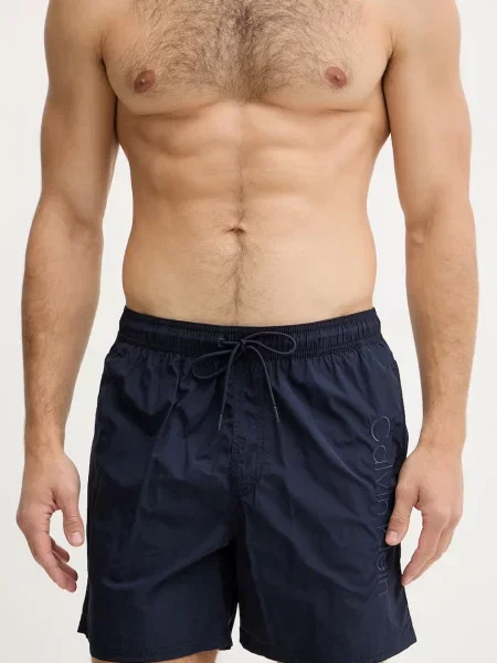 Calvin Klein Swimwear Plavecké šortky Tmavomodrá modrá