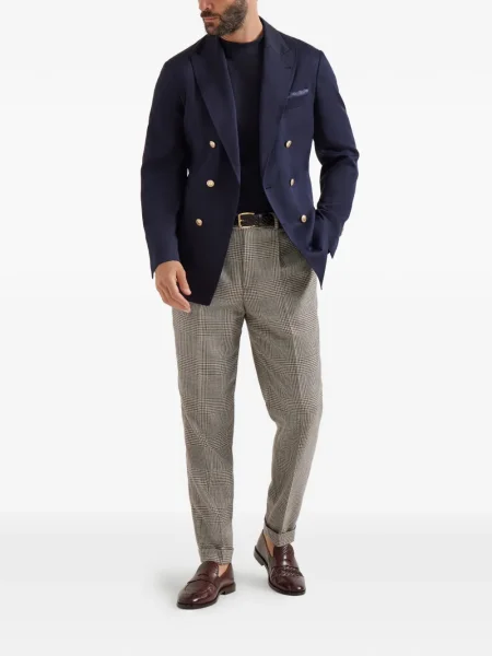 Tricou Brunello Cucinelli din jerseu albastru