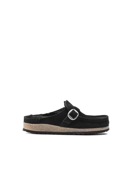 Klapki Birkenstock zamszowe czarne
