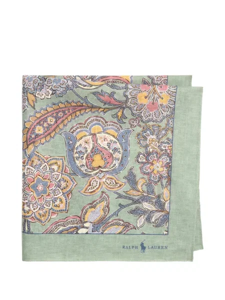 Kožni šal Polo Ralph Lauren s paisley uzorkom s vezicama bijela