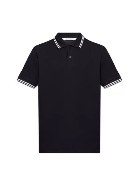 Koszulka polo Moncler z logo czarna
