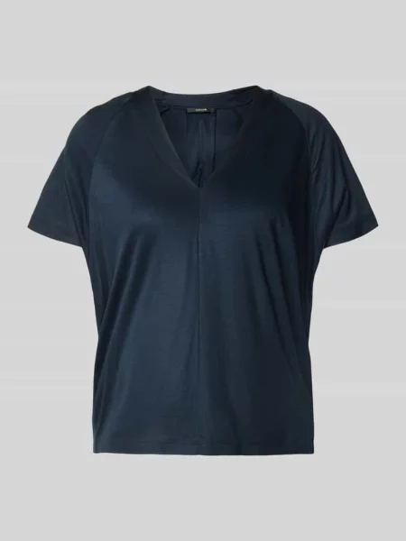 T-shirt o kroju regular fit z czystej model Sanebie' Opus niebieska