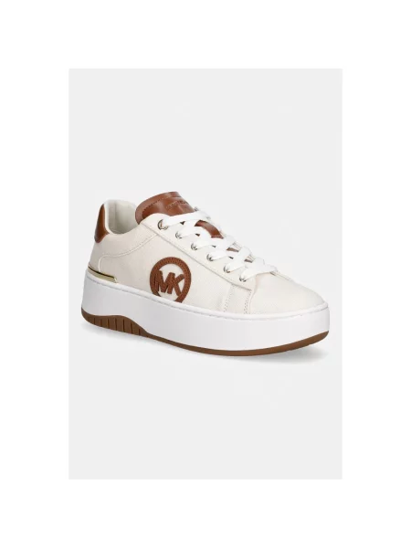 Sneakersy Michael Kors sznurowane skórzane białe