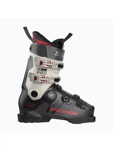 Чоботи лижні Salomon S/PRO Supra S Boa black/gray aurora/samba met чорні