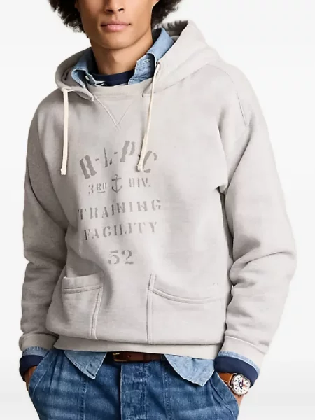 Кожена карирана поло тениска Polo Ralph Lauren бродирана бяло