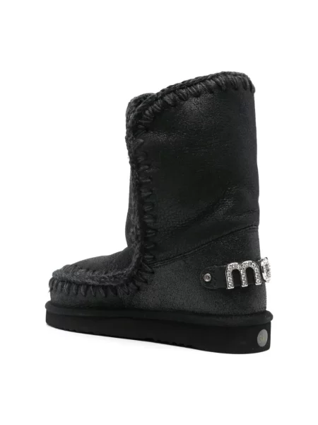 Buty do kostki Mou skórzane czarne