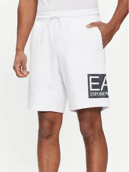 Emporio Armani Pantaloni scurți sport alb