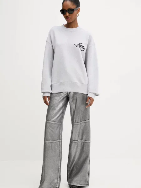 Кофта MSGM з аплікацією сірий