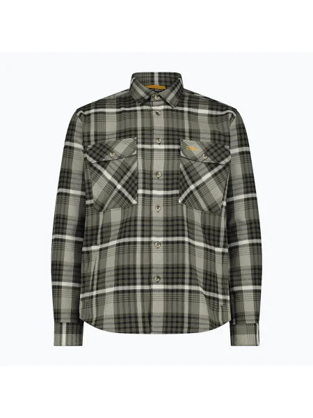 Cămașă CMP pentru bărbați olive / nero / bianco kaki