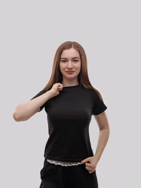 Футболка LUMO віскоза/поліестер чорний