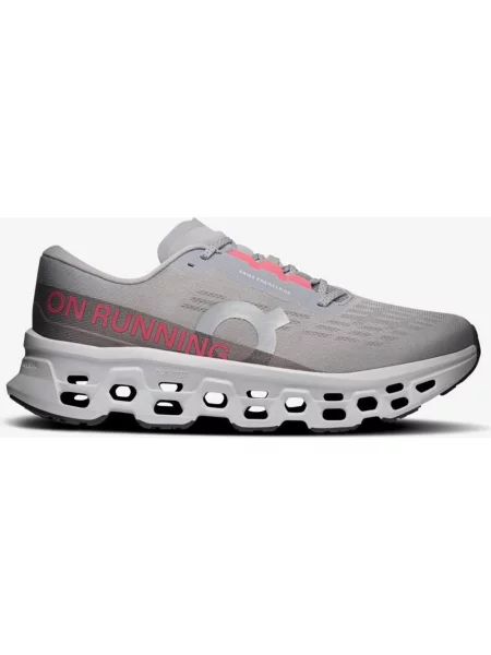 Buty do biegania On Cloudmonster 3 szary jasny różowy biały