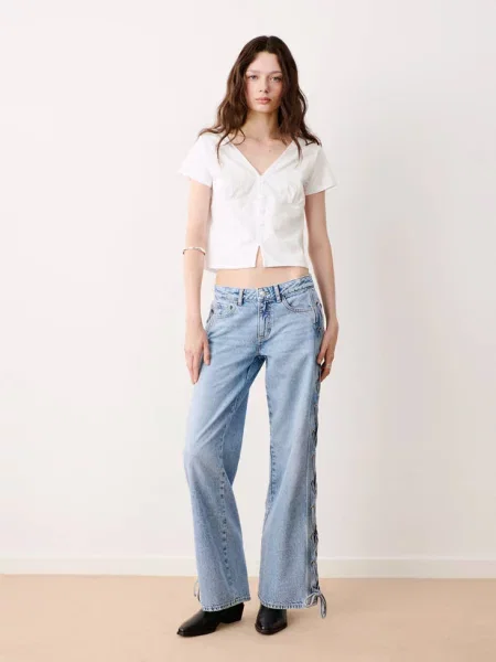Bluzka z złamana biel Teen XXS MANGO TEEN