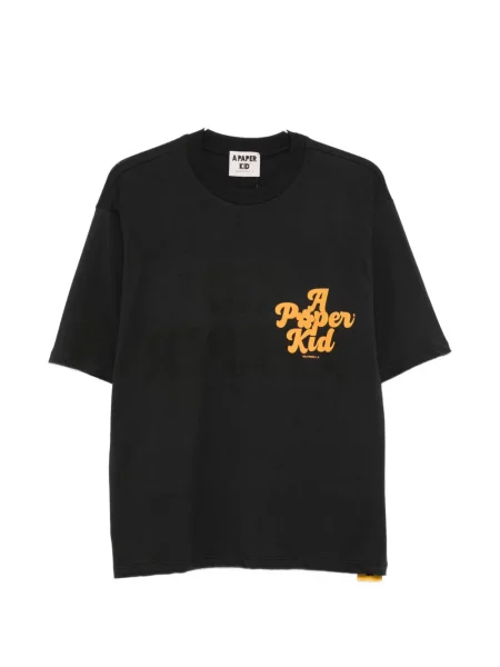Scurt tricou A Paper Kid cu imagine negru