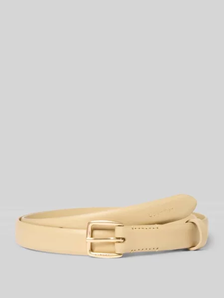 Pasek z naturalnej skóry model ESSENTIAL BUCKLE Ck Calvin Klein beżowy