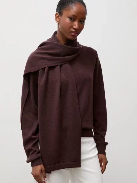 Answear.LAB sweter wełniany brązowy