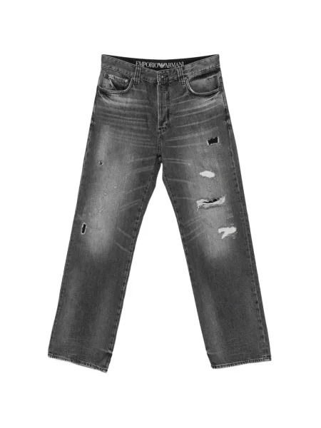 Blugi Emporio Armani zdrențuiți gri