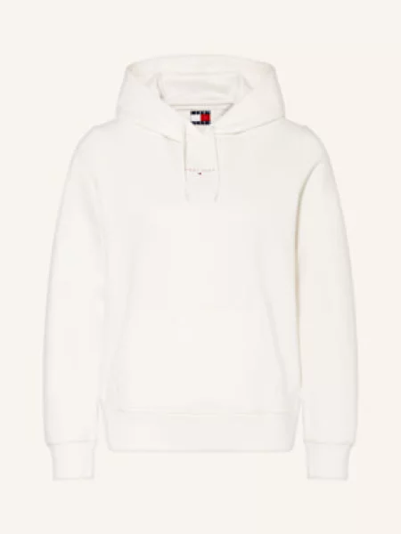 Tommy Jeans Mikina S Kapucí bílá