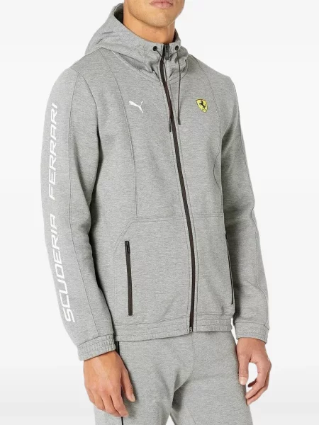 Hanorac cu glugă Puma cu glugă gri
