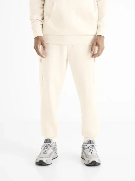Pantaloni de trening Celio alb