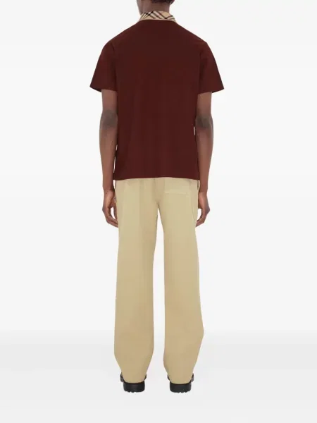 Καρό με κολάρο polo Burberry κόκκινο