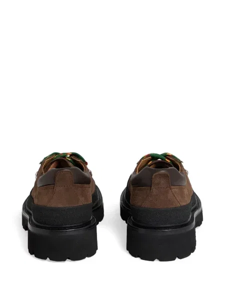 Pantofi Dsquared2 cu șireturi din piele de căprioară maro