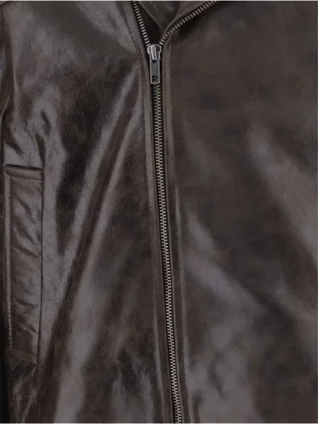 Odinė striukė The Garment su kutais ruda