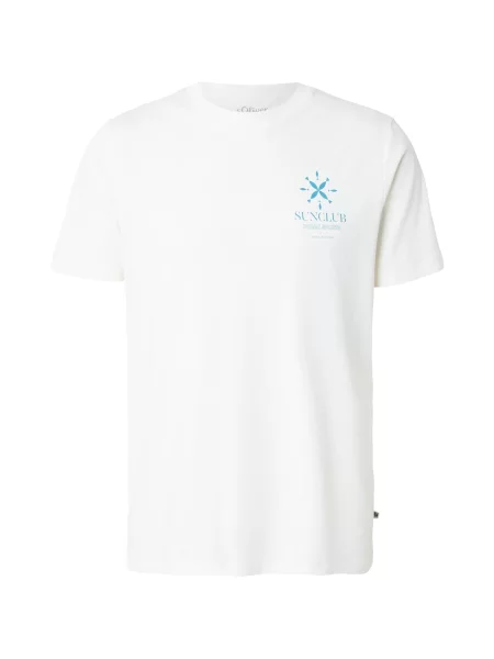 S.Oliver Tricou azuriu / murdar alb