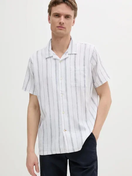 Srajca Barbour Garnock Stripe S/S Regular Fit Shirt bela