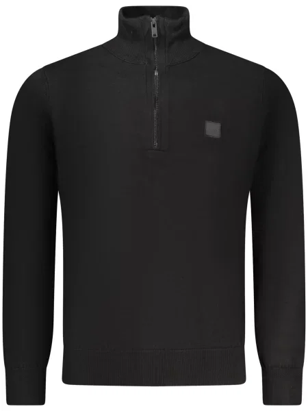 Dzianinowa lekki golf bluza Boss Orange czarna