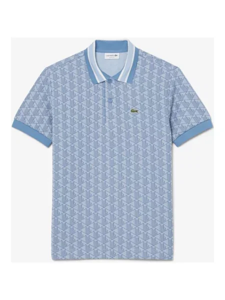 Polo Lacoste Col Bord-Cotes jasnoniebieski S niebieska