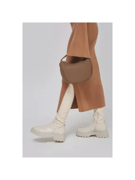 Стрейч-ботфорти молочні Estro біле