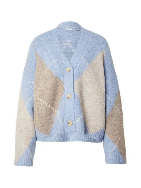 Noella Geacă tricotată Laiana bej amestecat / albastru deschis alb