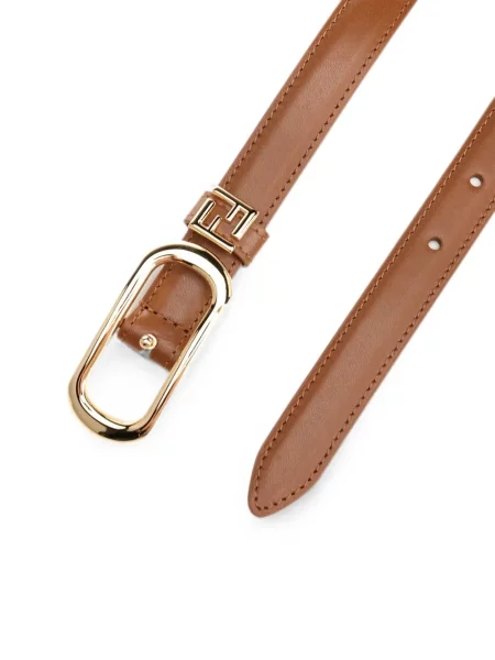 Cu centură curea Fendi din piele maro
