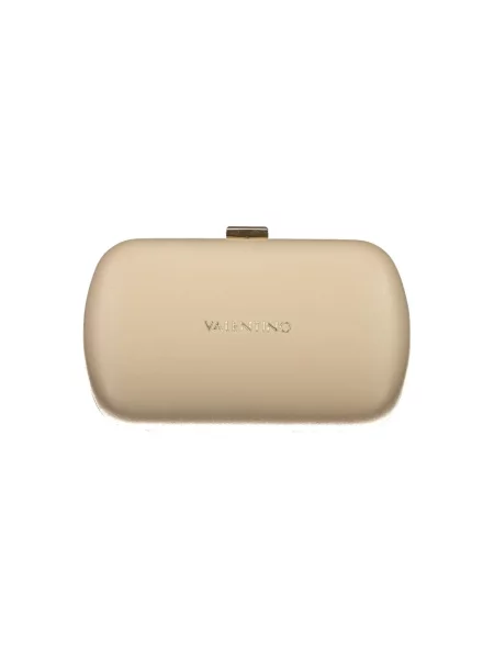 Lniana kopertówka Valentino By Mario Valentino beżowa