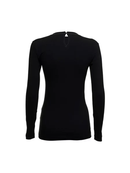 Top Brunello Cucinelli z okrągłym dekoltem czarny