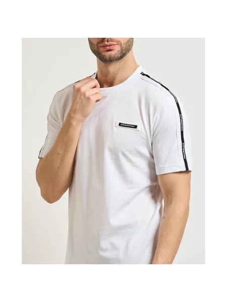 T-shirt w kroju regular fit z naszywką z logo Ea7 Emporio Armani biała