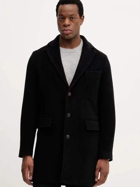 Kaput s dodatkom vune Trussardi crna