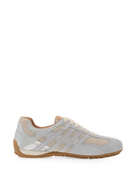 Sneakerși Geox plasă cu model piele de șarpe gri
