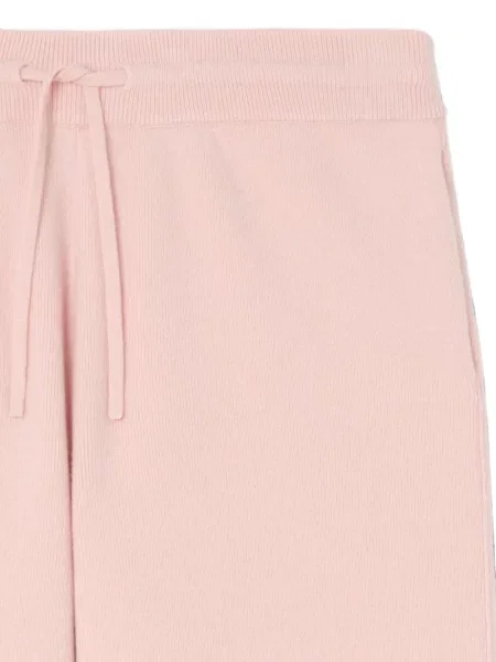 Pantaloni Burberry din cașmir alergare roz