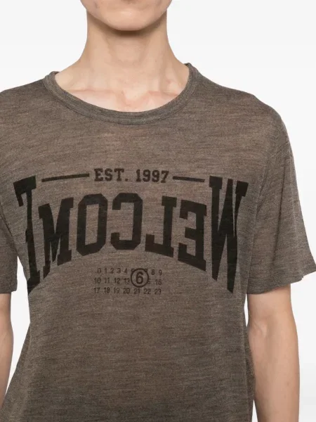 Tricou Mm6 Maison Margiela de lână maro
