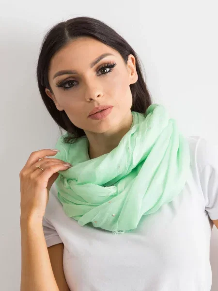 Fular Fashionhunters cu strasuri verde
