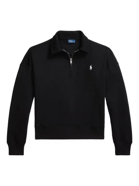 Велурена дълго тениска Polo Ralph Lauren с принт бяло