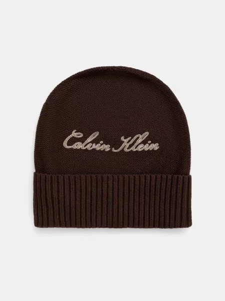 Calvin Klein beanie kapa rjava