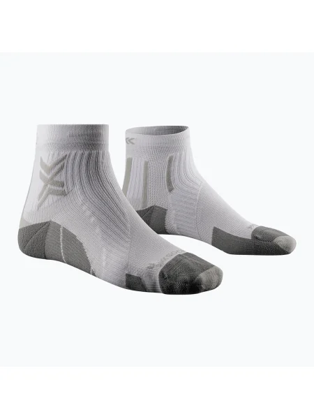 Мъжки чорапи за бягане X-Socks Run Perform Ankle arctic white/pearl grey бяло
