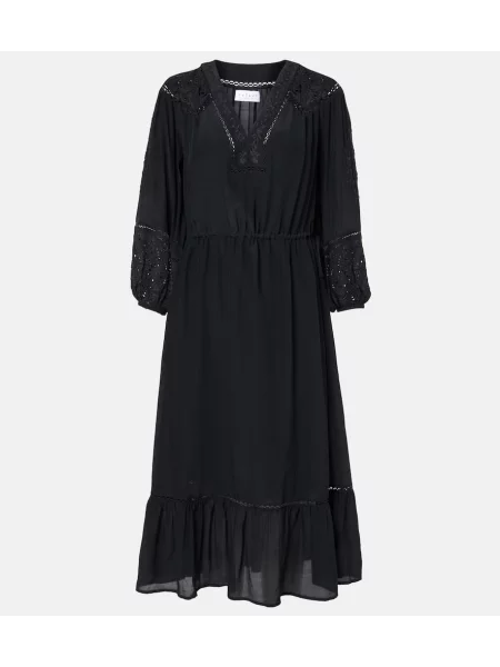 Zamatové oblekové midi šaty Velvet po kolená čierna