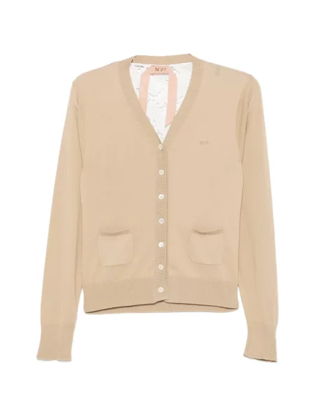 Cardigan N°21 cu decolteu în V din dantelă