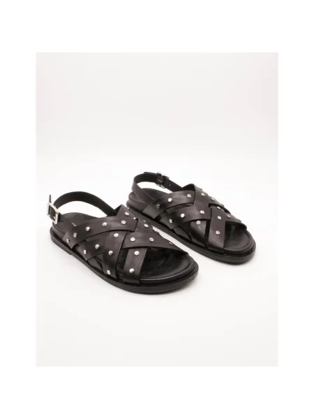 Geox sandale de piele D ADELASH negru