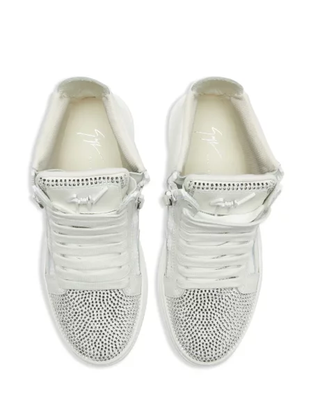 Sneakerși Giuseppe Zanotti de cristal alb