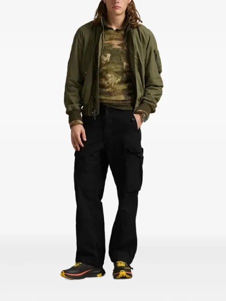 Fular Polo Ralph Lauren plisat tricotate cu imagine albastru