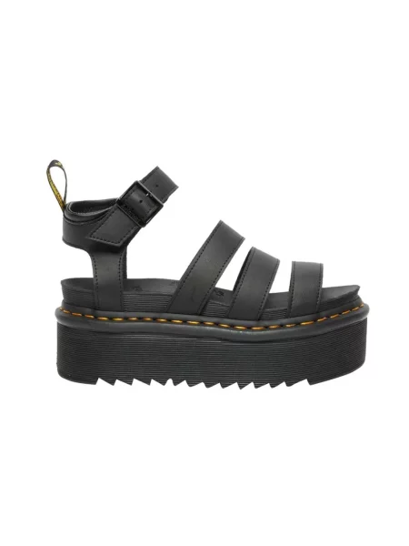 Sneakersy Dr. Martens skórzane na platformie czarne